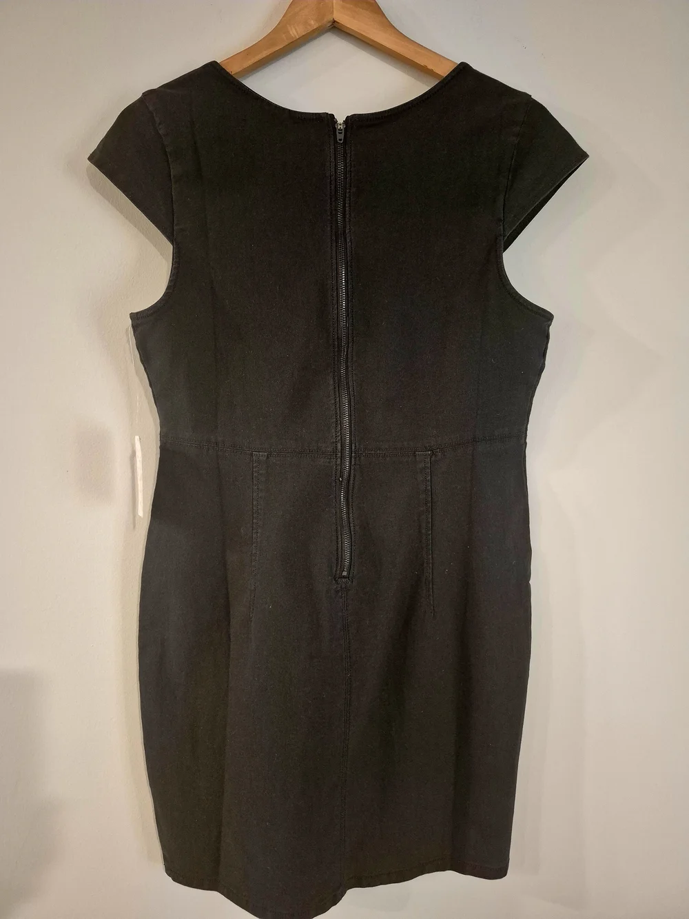 (NWT) Free People Liam Denim Mini Dress In Black